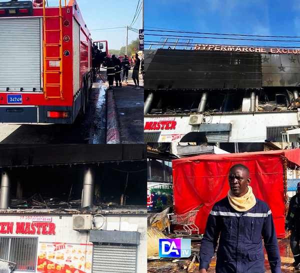 Incendie dévastateur au supermarché Exclusive de Yoff
