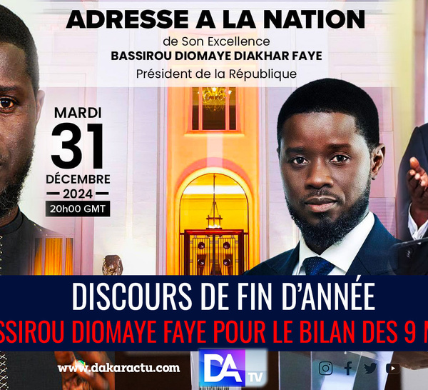 [🔴 DIRECT ]  Discours de fin d’année : Bassirou Diomaye Faye pour le bilan des 9 mois