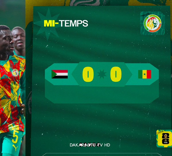 Soudan vs Sénégal : Mi-temps sans but à Benghazi