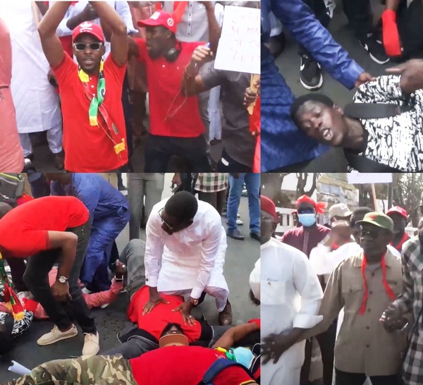 Licenciements massifs : le Rassemblement des Travailleurs du Sénégal (RTS) manifeste lors d'une marche "Rouge"