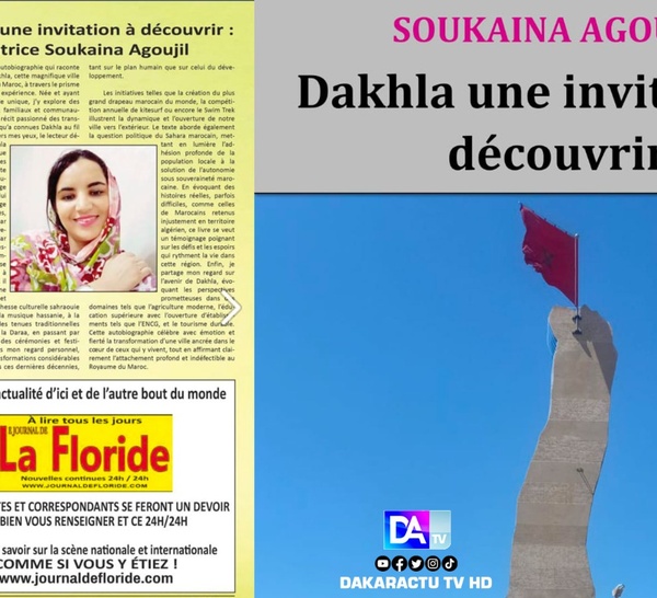 Soukaina Agoujil, une plume marocaine engagée, fait rayonner Dakhla à l’international