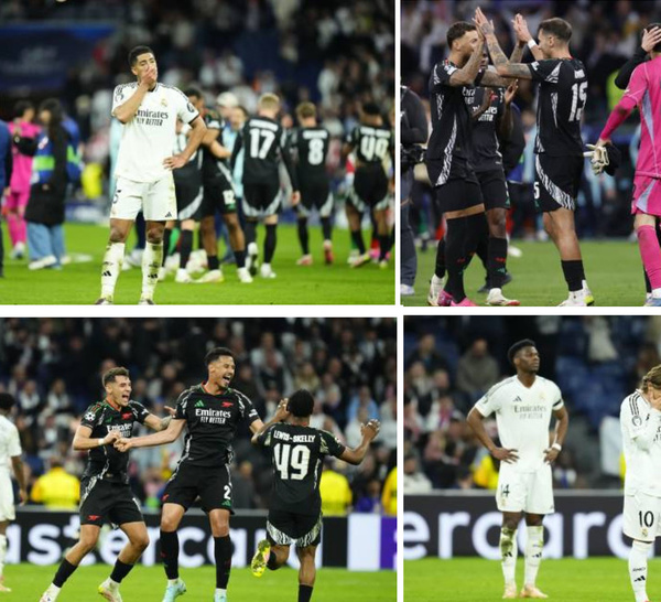 C1 : Arsenal élimine le Real Madrid et affronte le PSG en demi-finales