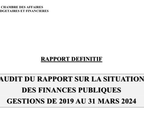 Audit des finances publiques 2019-2023 : « Une fiabilité des données non reflétée par le projet de rapport » (JA)