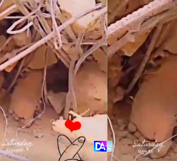 Émotion relancée à Touba : Une jambe aperçue dans les décombres du bâtiment effondré