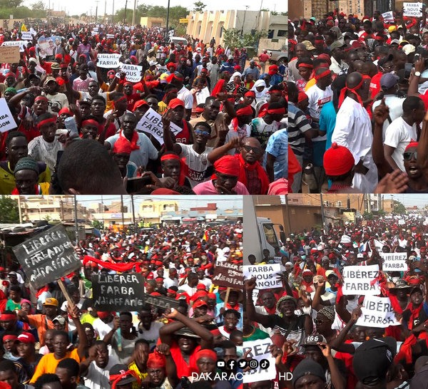 Mobilisation à Ourossogui : Une marée  humaine se déchaîne pour exiger la libération de Farba Ngom