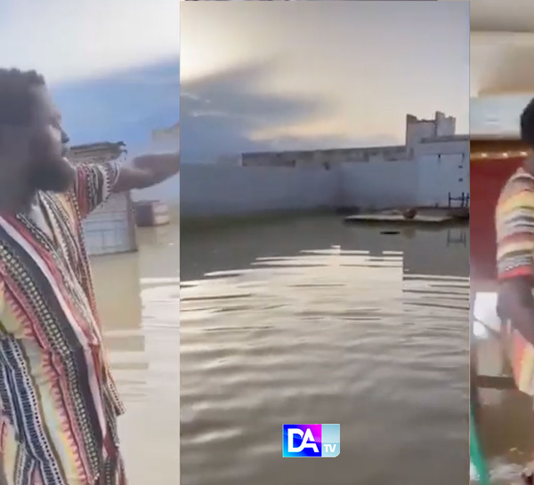 TOUBA – Les pieds dans l’eau, un père de famille s’indigne des manipulations politiques autour des inondations