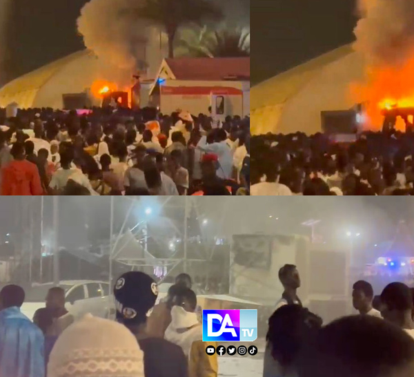 MAGAL 2025 – Un véhicule prend feu à proximité des tentes installées sur le côté opposé de la grande mosquée