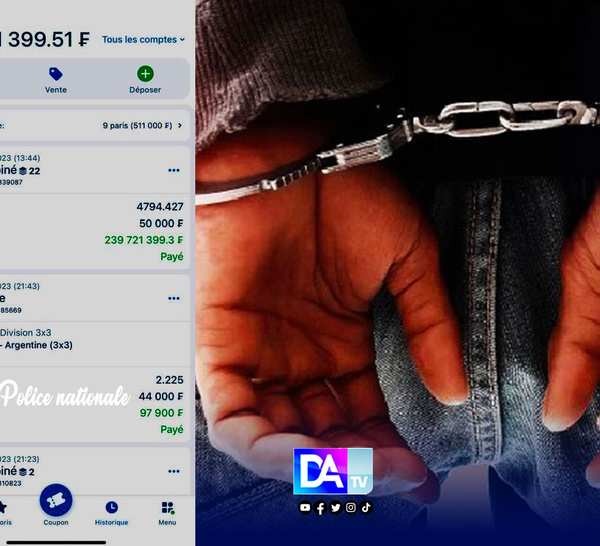 Vol avec effraction et cyber-escroquerie : un voleur dilapide 7 millions de francs CFA via un téléphone volé et les mise sur XBET… après avoir perdu 239 millions au jeu