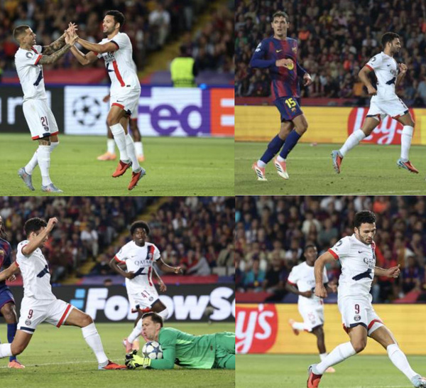 Ligue des champions: Le Paris SG s'impose sur le fil à Barcelone (2-1)