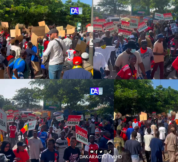« Liberté pour Farba » Dakar se soulève : des milliers de manifestants exigent la libération de l’honorable député-maire des Agnams, Farba Ngom