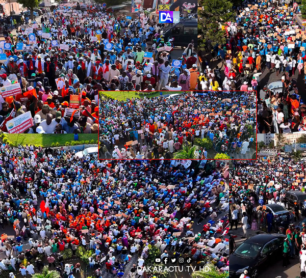 Marche FDR / Marée humaine à Dakar : des images spectaculaires vues du ciel, le peuple en colère !