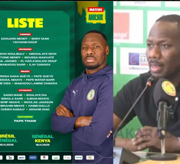 Matchs amicaux du Sénégal : Pape Thiaw dévoile une liste ambitieuse pour défier le Brésil et le Kenya
