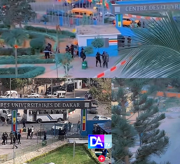 UCAD sous tension  : le “gatsa-gatsa” boursier reprend, étudiants face aux FDS dès l’aube