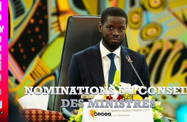 Les nominations en conseil des ministres du Mercredi 26 Novembre 2025