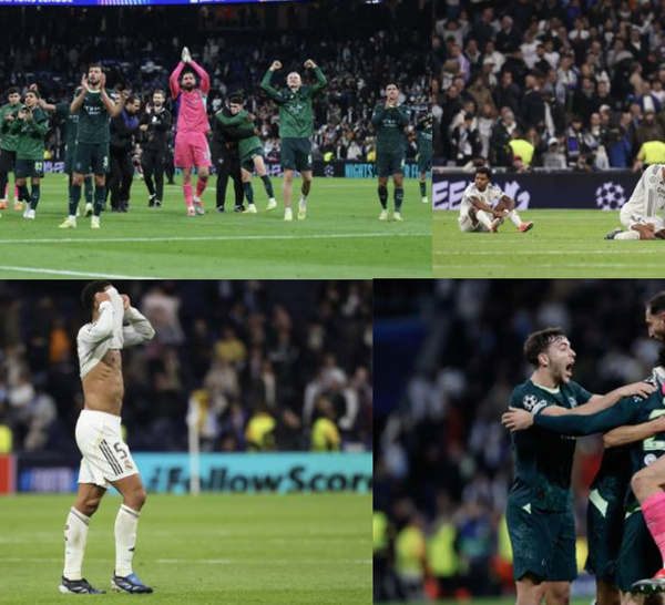 Ligue des champions: sans Mbappé, le Real Madrid battu 2-1 chez lui par Manchester City