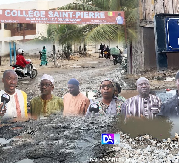 Zone A de Grand-Dakar : voitures, piétons et écoliers pris au piège des eaux stagnantes