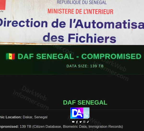 Cyberattaque à la DAF - Identités, biométrie, élections : Les données de toute la population sénégalaise exposées, la sécurité nationale gravement menacée