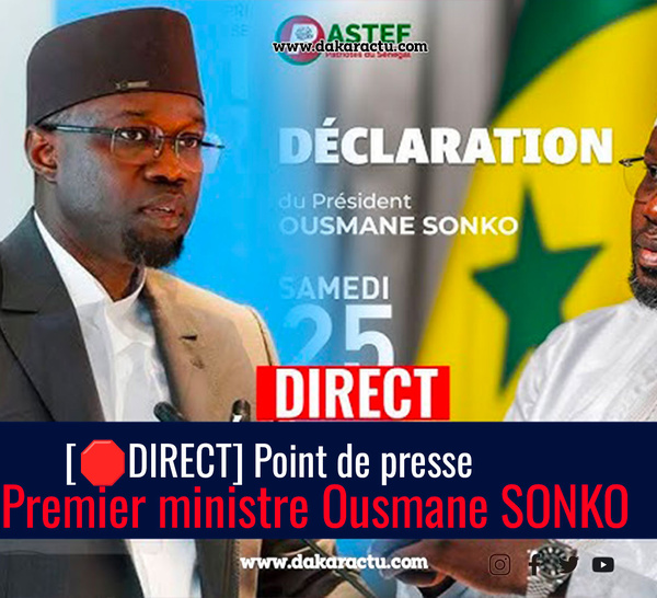 [🛑DIRECT/Urgent ] Point de presse du Premier ministre Ousmane SONKO