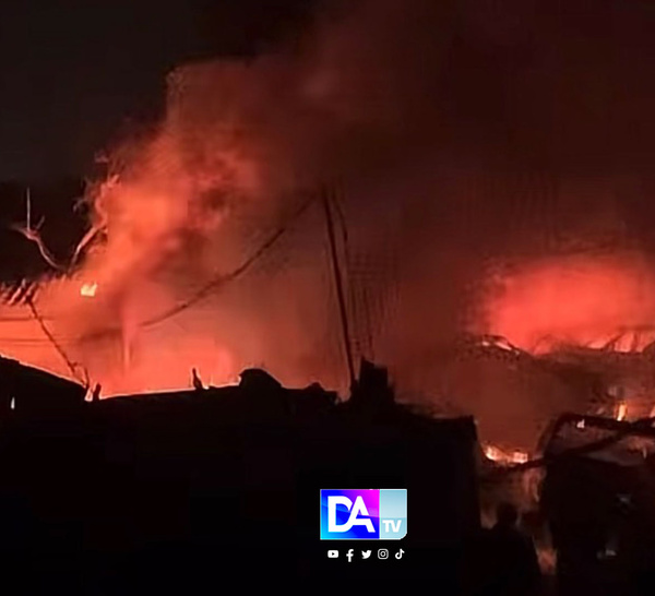 Keur Massar : Un violent incendie ravage le garage « Ndiaga Ndiaye »