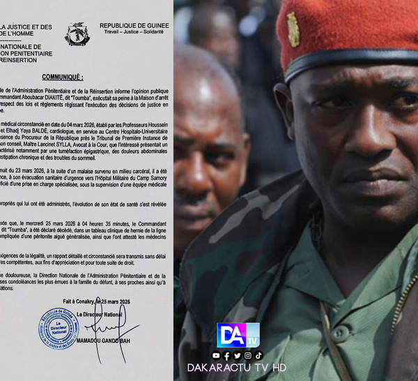 Guinée : Le Commandant Aboubacar Diakité dit « Toumba » décède en détention à Conakry