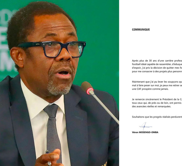 CAF : Véron Mosengo-Omba démissionne de son poste de Secrétaire Général 