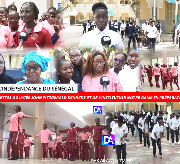 Fête de l’Indépendance du Sénégal : Les majorettes du lycée John Fitzgerald Kennedy et de l’Institution Notre Dame préparent le 04 avril