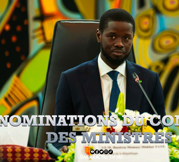 Les nominations en Conseil des Ministres du Mercredi 15 Avril  2026