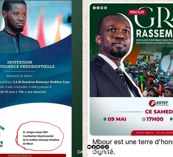 Mbour sous haute tension politique : Diomaye convoque les maires à Ndiaganiao, les partisans de Sonko répliquent sur le terrain...