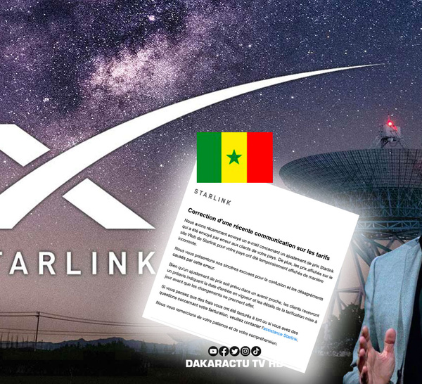 Tarifs Starlink au Sénégal : L'opérateur présente ses excuses et suspend la hausse de 13 000 FCFA