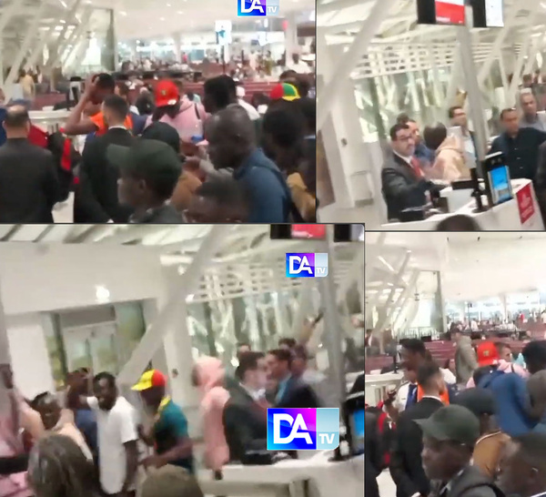 Les premières images des 15 supporters sénégalais graciés à l’aéroport du Maroc avant leur retour à Dakar 