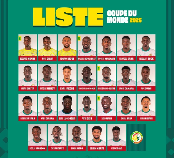 Coupe du Monde 2026 : Pape Thiaw dévoile ses 26 Lions pour défendre les couleurs du Sénégal