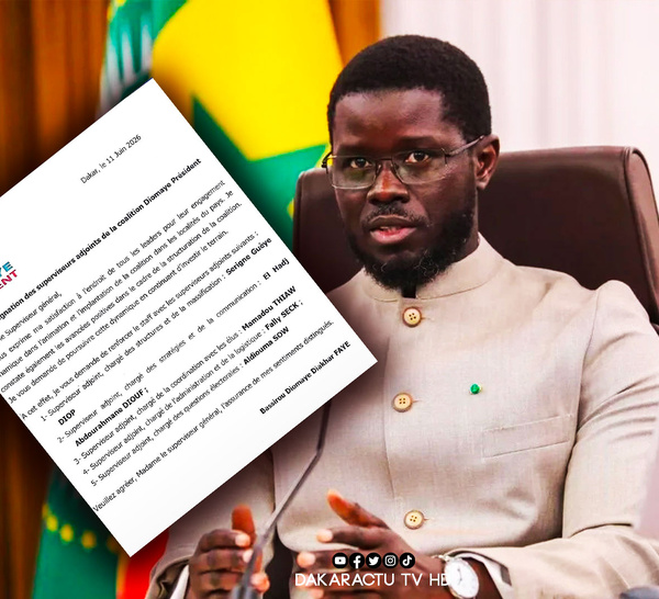 Coalition Diomaye Président : Bassirou Diomaye Faye désigne cinq superviseurs adjoints