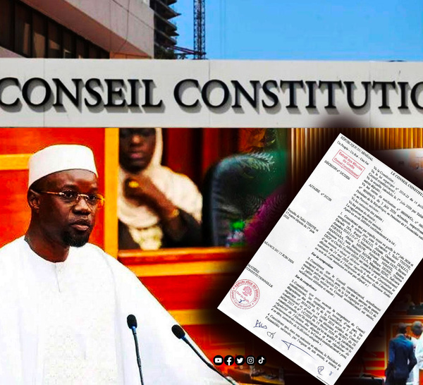 Sénégal : Le Conseil constitutionnel se déclare incompétent sur l'intégration d'Ousmane Sonko à l'Assemblée nationale