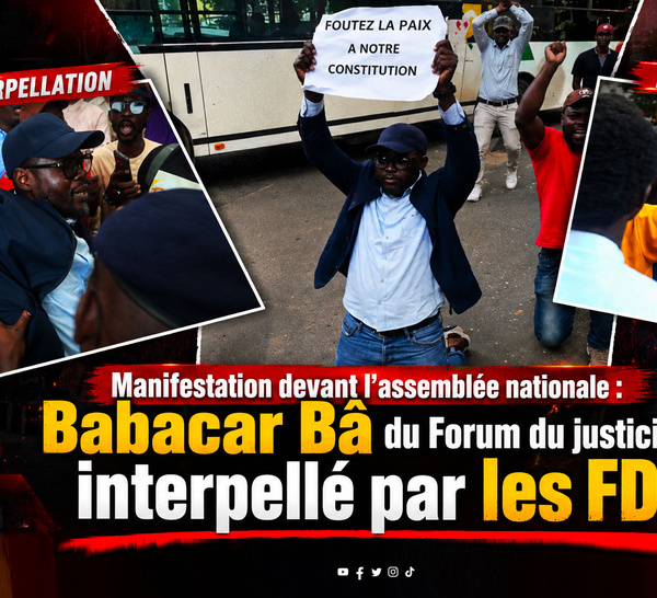 Manifestation devant l’assemblée nationale : Babacar Bâ du Forum du justiciable interpellé par les FDS