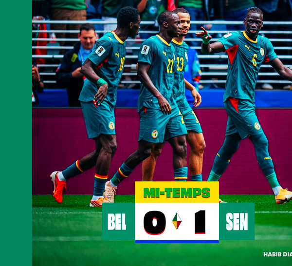 Sénégal – Belgique : les Lions virent en tête à la pause grâce à Habib Diarra (1-0)
