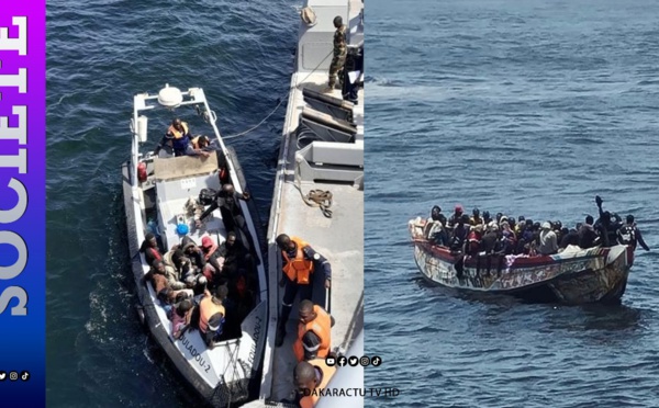 Emigration Irrégulière: Une pirogue de 119 migrants, dont 20 femmes et 21 enfants encore interceptée par la Marine
