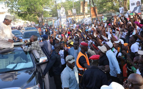 Accueil populaire de Macky Sall à Tivaouane
