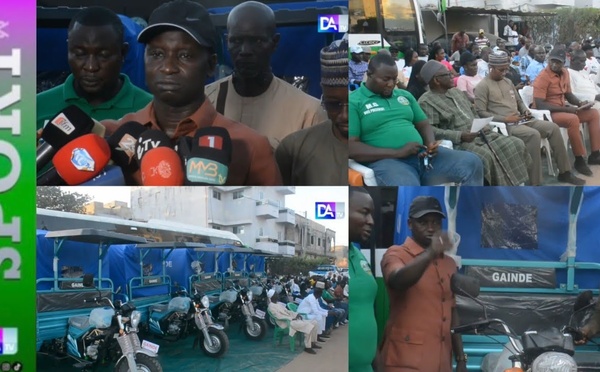 Sport: l'Asc Saloum dotée de tricycles pour favoriser la stabilité financière du club