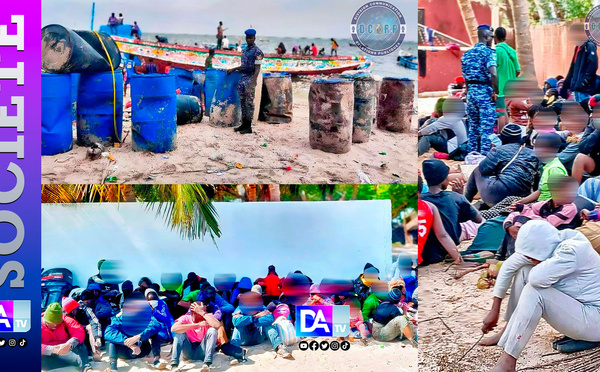 Diakhanor (Palmarin) : Plus de 100 migrants interceptés en mer après l’abandon de leur pirogue