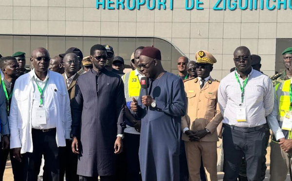 Visite du PR à l’aéroport de Ziguinchor : « Le but, c’est de viser plus, la modernité » (Cheikh Bamba Dièye, DG AIBD)
