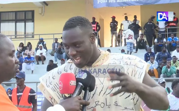 Arène Nationale - Tony Jr apres sa belle victoire «  Bayina Mbapatt nagn ma diokh kou …. »