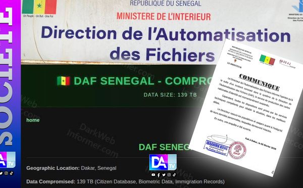 Cyberattaque à la DAF : production des cartes d’identité suspendue, la DAF tente de rassurer sur l’intégrité des données...une enquête ouverte