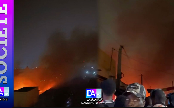 Incendie au marché Sam de Guédiawaye : plusieurs cantines réduites en cendres