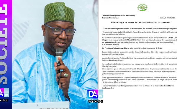 Arrestation de Cheikh Oumar Diagne : le parti RV-ACD dénonce une « instrumentalisation de la justice »