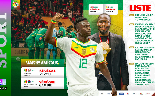 Liste des Lions - Surprise, confirmations et retours : Pape Thiaw dévoile ses 28 guerriers pour affronter le Pérou et la Gambie…le comeback de Bamba Dieng,Sadio Mané Absent