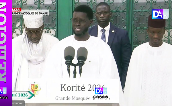 Korité- Grande Mosquée de Dakar : Bassirou Diomaye Faye salue la solidarité nationale et rend hommage aux soldats tombés en Casamance