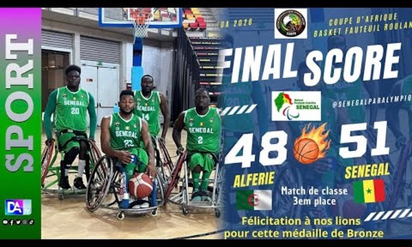 Basketball en fauteuil roulant : Le Sénégal domine l’Algérie dans la douleur et sauve son tournoi avec le bronze