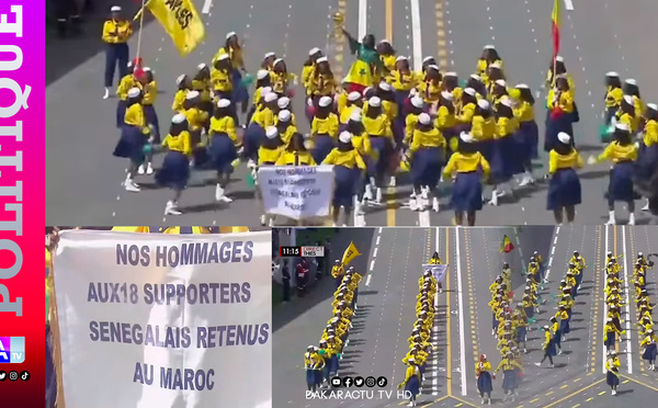 Défilé du 4 avril à Thiès : les majorettes de l’APLES réclament la libération des 18 supporters sénégalais détenus au Maroc