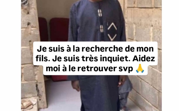 Avis de disparition : Mouhamadou Moustapha Ndiaye (12 ans) introuvable depuis lundi à Castors