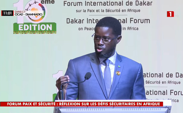 Forum de Dakar sur la paix et la sécurité : Bassirou Diomaye Faye refuse que l’Afrique reste spectatrice des rivalités entre grandes puissances